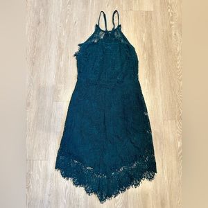Free People Size M Emerald Green Dress